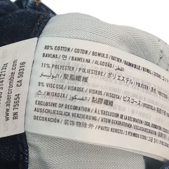 Abercrombie & Fitch Dark Rinse The Skinny Boot Cut Jeans Size 4 Short - Picture 5 of 6